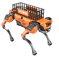 輔助運輸四足機器狗 （第5代，高強度載物框+伴隨功能+自探索式導航系統+自組網+云管理平臺）